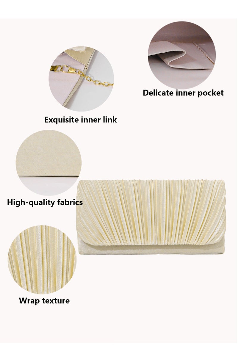 حقيبة يد نسائية مسائية حقيبة يد مطوية متناسقة حقيبة يد مسائية راقية حقيبة يد لحفلات الزفاف حقيبة يد مطوية عصرية للنساء حقيبة كتف متناسقة - Image 3